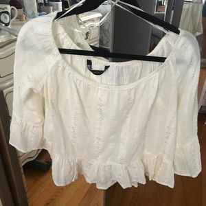 Zara off the shoulder white blouse